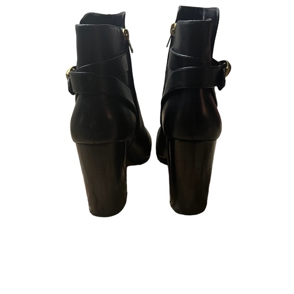 COACH Delaney Signature Buckle Bootie Heel in Classic Black Leather Size 10 - Picture 5 of 10